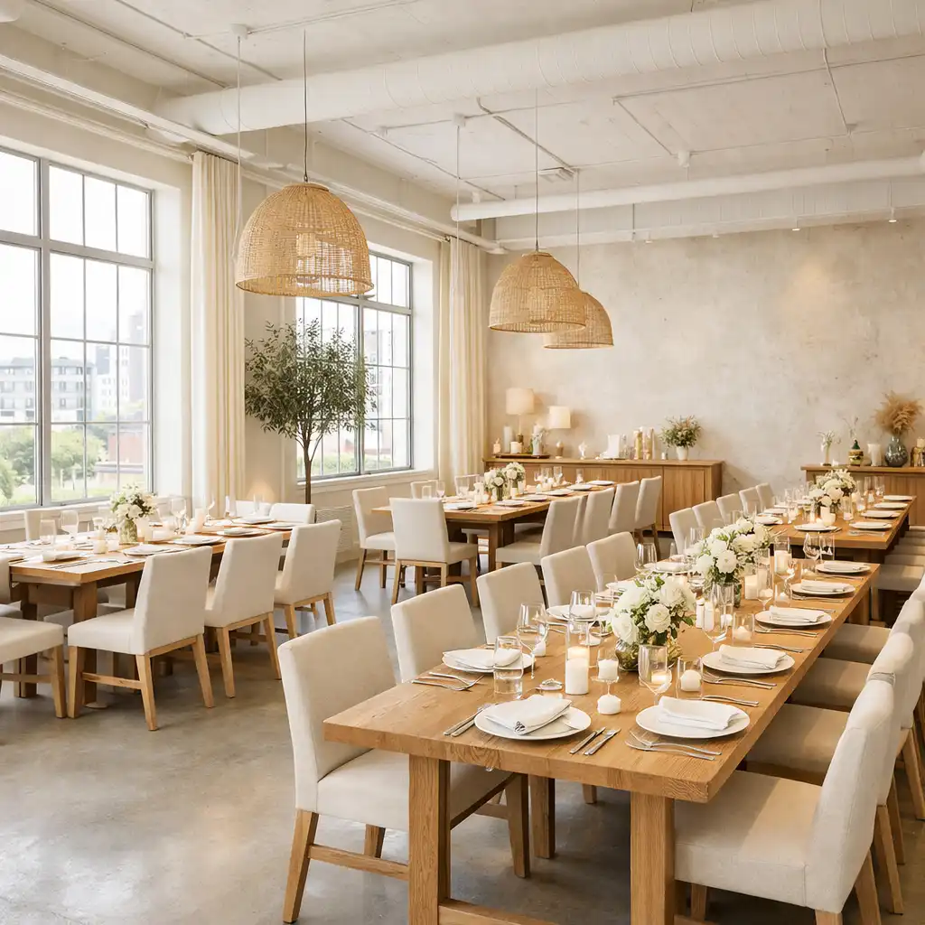 Wnętrze restauracji podczas wydarzenia